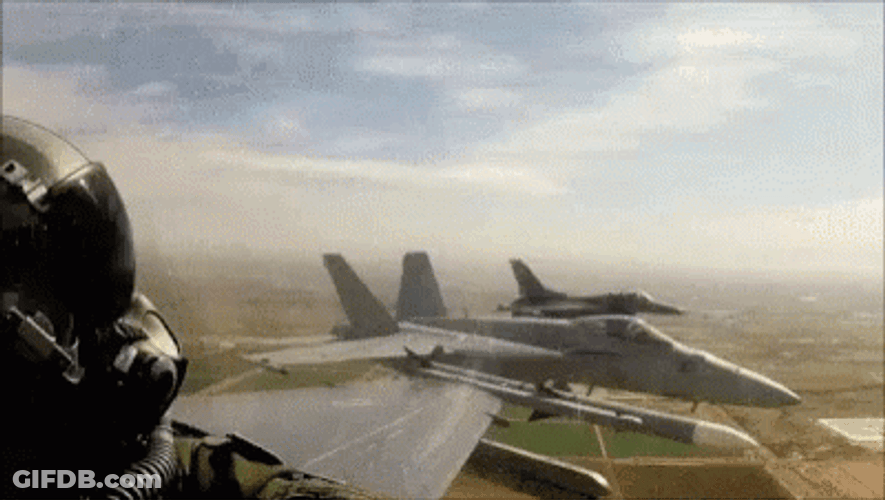 F-16 Flying Jets Mission GIF