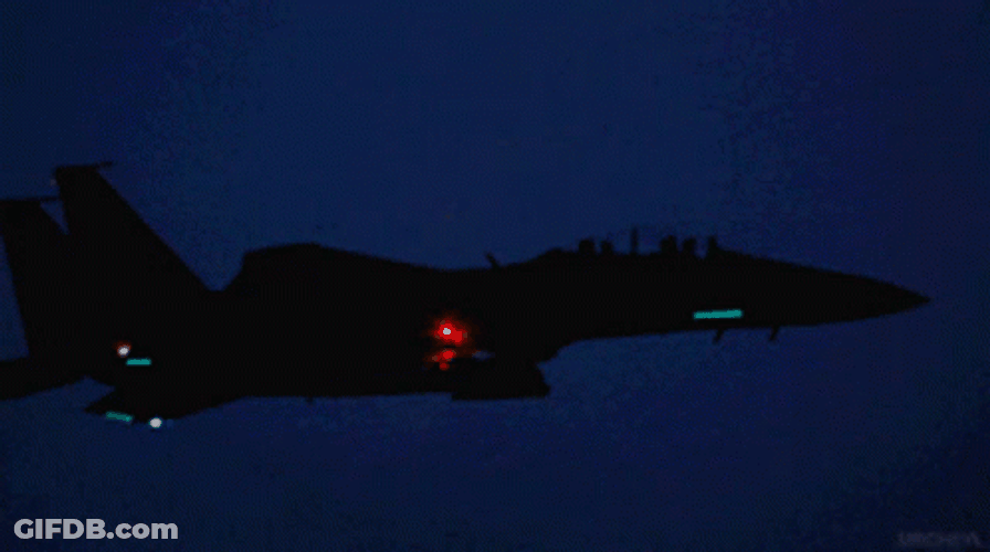 F15 Flight Jet Night Sky GIF