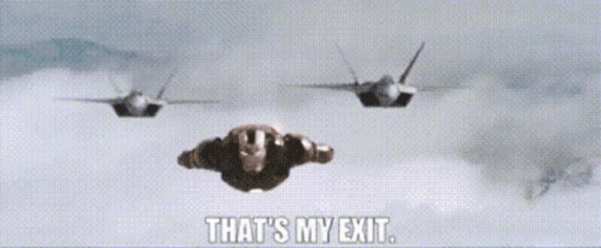 F22 Raptor Ironman Thats My Exit GIF