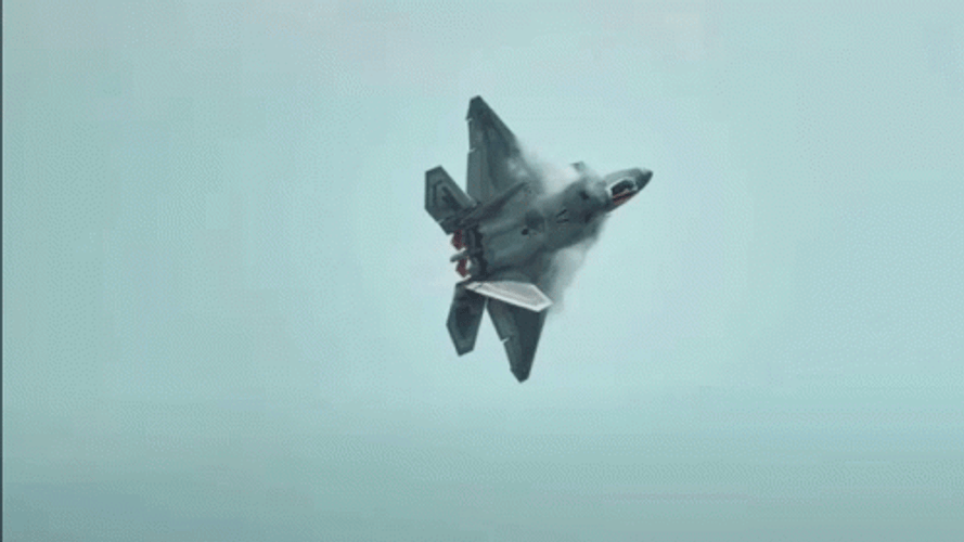 F22 Raptor Sky Smoking GIF