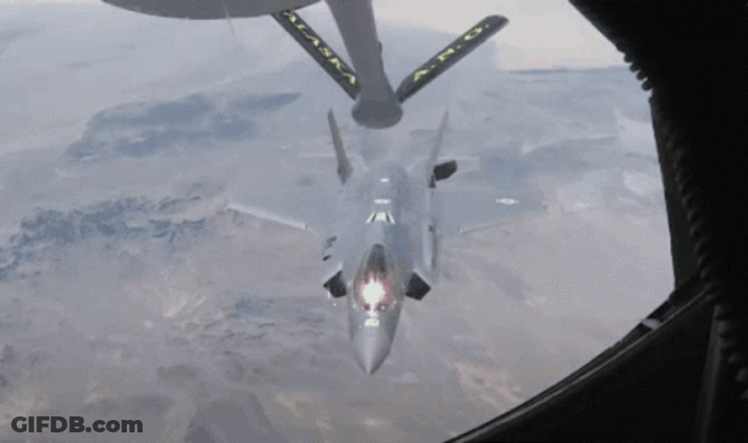 F35 Fighter Jet Air Refueling GIF