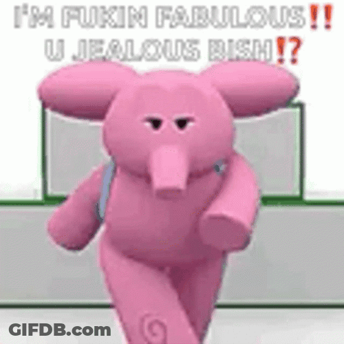 Fabulous Pink Elephant GIF