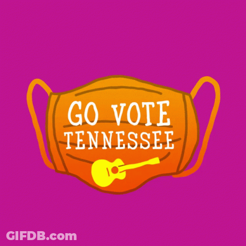 Face Mask Saying Go Vote Tennessee GIF