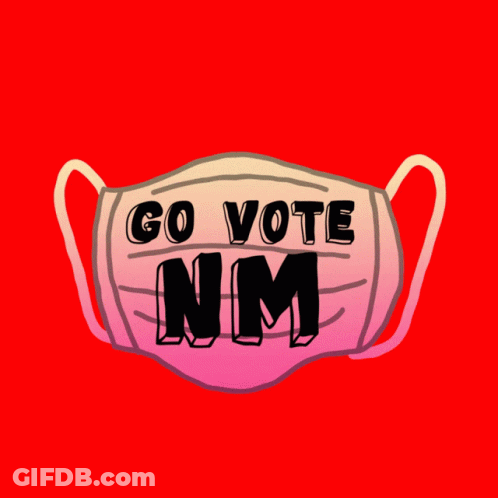 Face Mask With Go Vote NM GIF