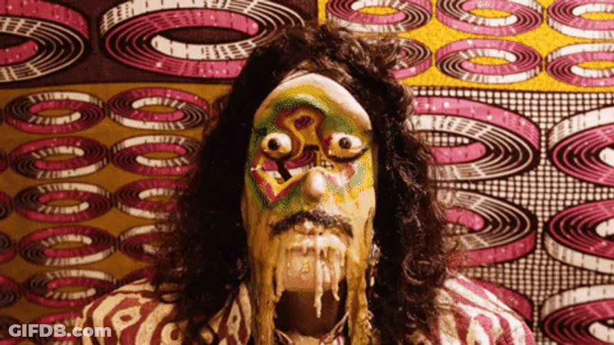 Face Melt With Falling Eyes GIF