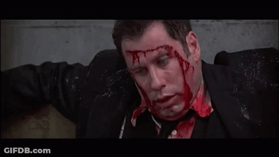 Face Off Scene John Travolta Bloody Face GIF