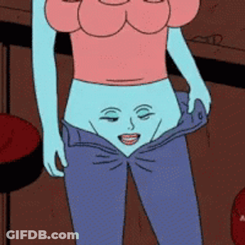 Face On Pants Blowing Kiss GIF