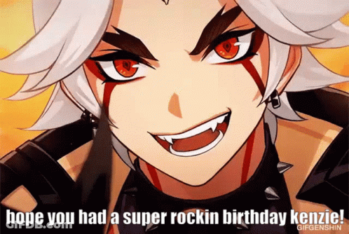 Face Saying Hope You Had Super Rockin Birthday Kenzie GIF