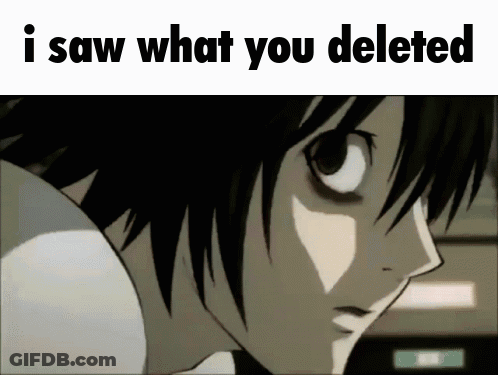 Face Saying I Saw What You Deleted GIF