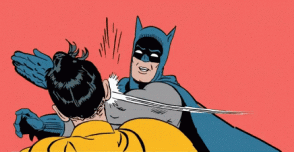 Face Slap Batman To Robin GIF