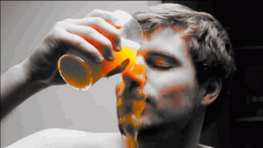 Face Wash Orange Juice GIF