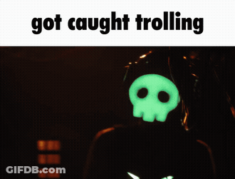 Face With Got Caught Trolling GIF