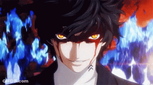 Face With Red Eyes And Blood GIF