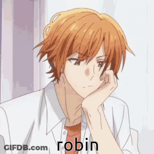 Face With Word Robin GIF