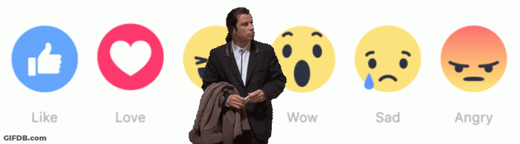 Facebook Like Button And John Travolta Meme GIF