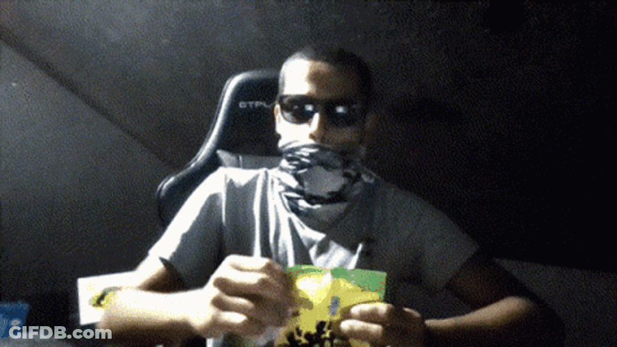 Facemask Boy Sour Patch Kids Eating GIF