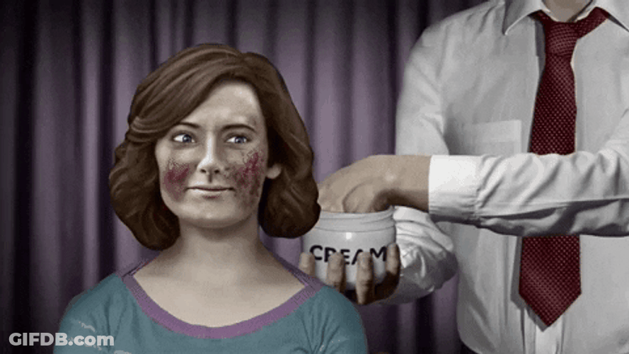 Facial Animation Glazing Cream GIF
