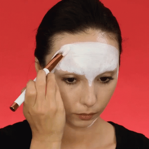 Facial Face Paint Makeup Process GIF