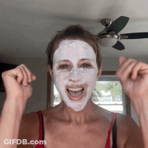 Facial Mask Yay Nice Awesome Cheering GIF