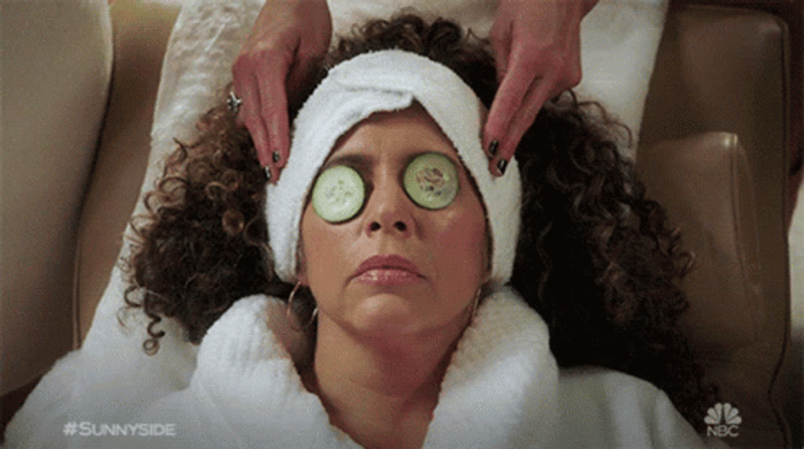 Facial Massage Griselda  Spa Day Towels Cucumber Relax GIF
