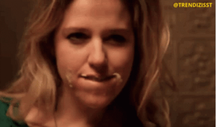 Facial Messy Biting Lips Kiss GIF
