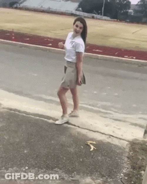 Fail Banana Peel Slip GIF