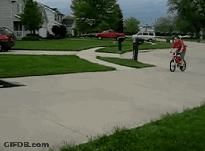 Fail Bike Ramp Driveway GIF