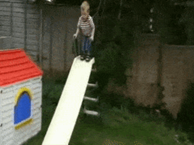 Fail Kid Slide Smash GIF
