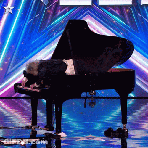 Fail Man Playing Piano GIF