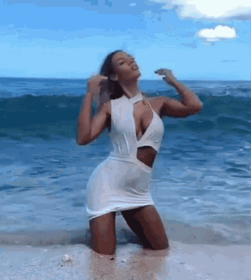Fail Sexy Beach Pose GIF