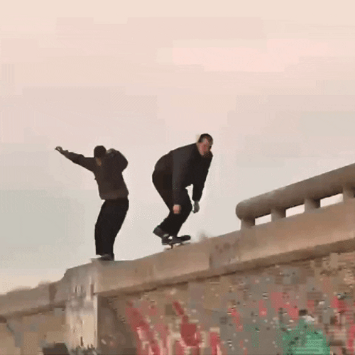 Fail Skateboard Wall Jump GIF