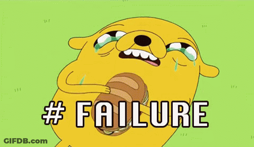 Failure Adventure Time Jake The Dog Crying GIF