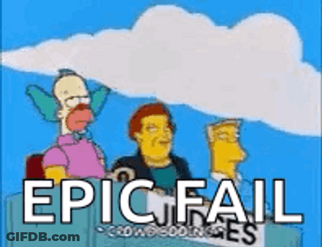 Failure The Simpsons Zero Scores GIF