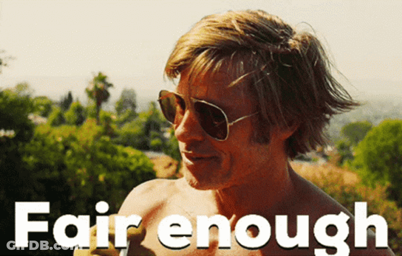 Fair Enough Brad Pitt GIF
