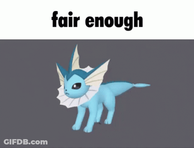 Fair Enough Melting Vaporeon GIF