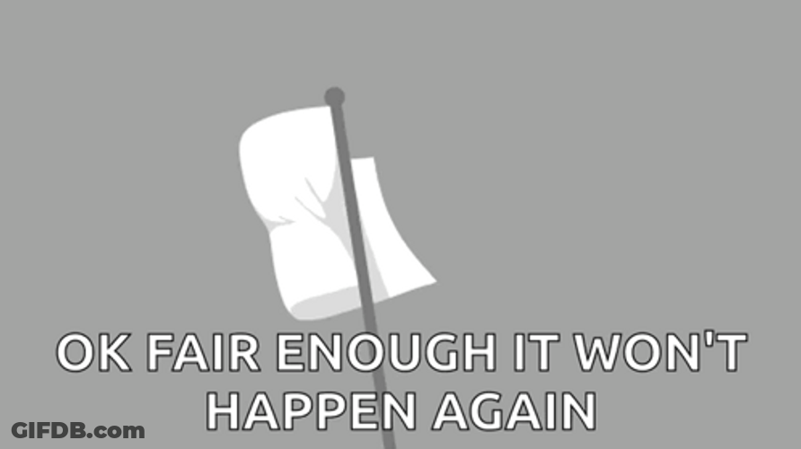 Fair Enough White Flag GIF