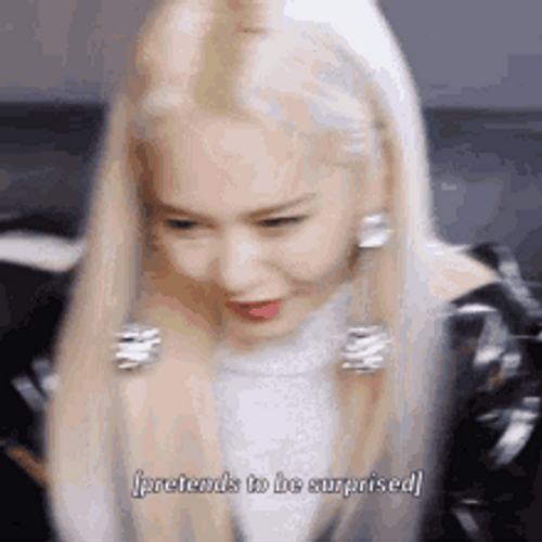 Fair-Skined Lady Pretends To Be Shocked GIF