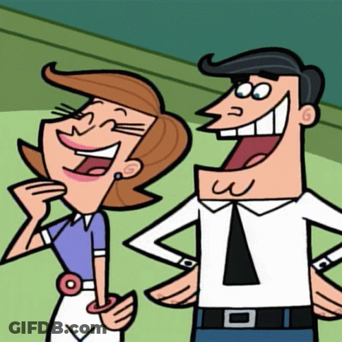 Fairly OddParents Man And Woman Laughing GIF