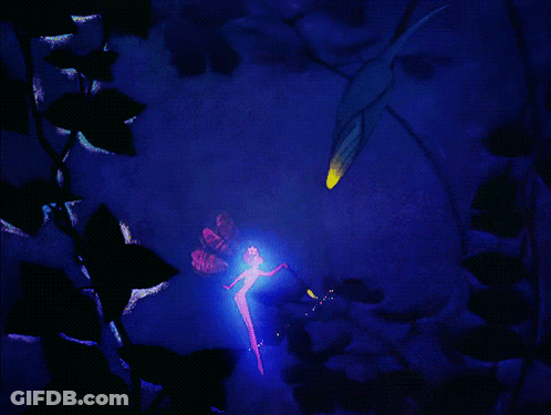 Fairy And Yellow Flower GIF