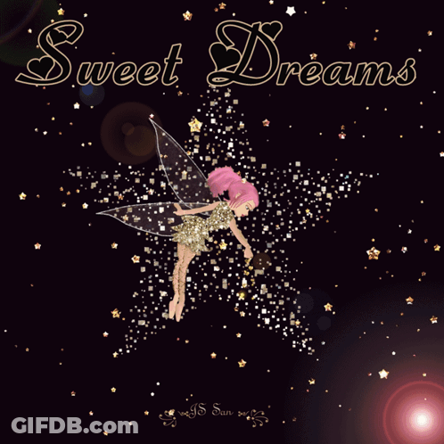 Fairy Flying Through Stars Sweet Dreams GIF