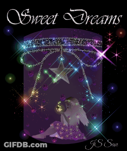 Fairy Holding Star On Sweet Dreams Card GIF