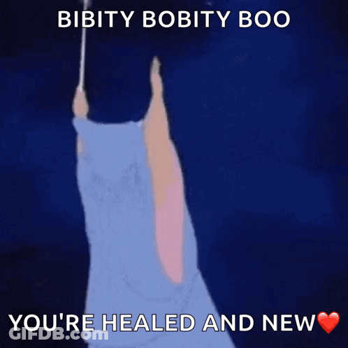 Fairy Holding Wand Saying Bibity Bobity Boo GIF