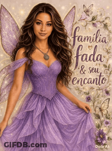 Fairy In Purple Dress Familia Fada Seu Encanto GIF