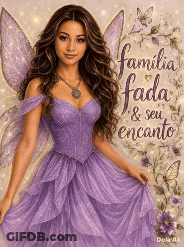 Fairy In Purple Dress Familia Fada Seu Encanto GIF