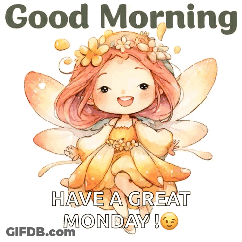 Fairy Saying Good Morning Have A Great Monday GIF