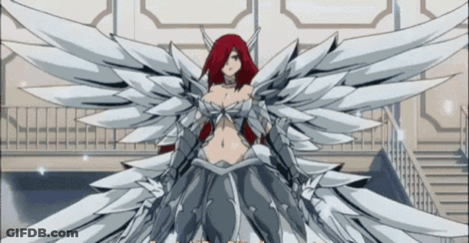 Fairy Tail Erza Scarlet Heaven's Wheel Armor GIF