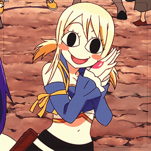 Fairy Tail Excited Lucy GIF