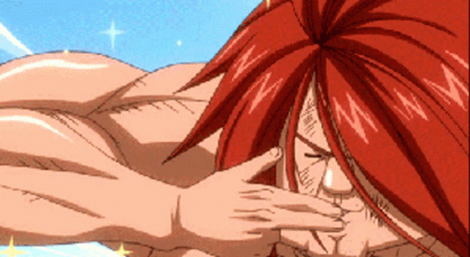 Fairy Tail Ichiya Flexing Muscles GIF