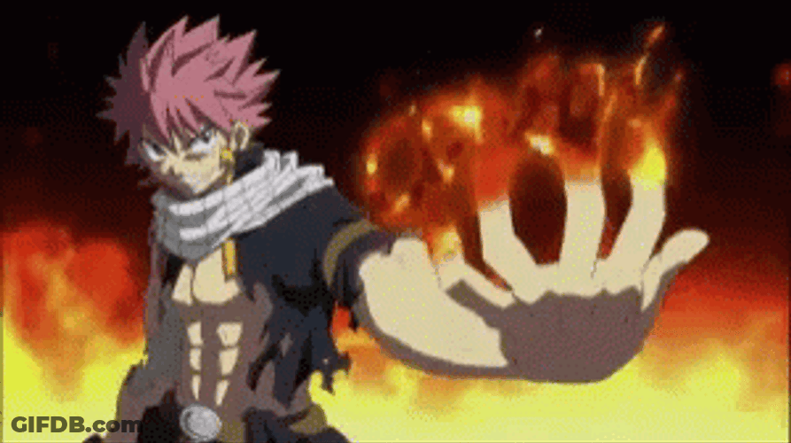 Fairy Tail Natsu Fiery Fingers GIF