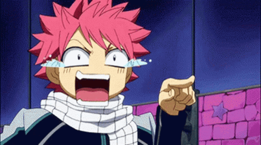 Fairy Tail Natsu Laughing Hard GIF